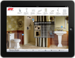 Mockup image of an American Standard's white label product designer for homeowner's mobile app