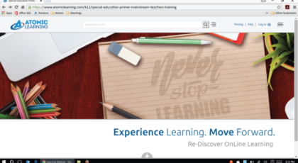 Atomic Learning's public facing marketing website.