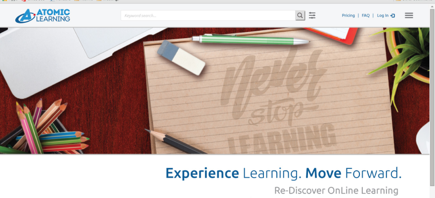 Atomic Learning's public facing marketing website.