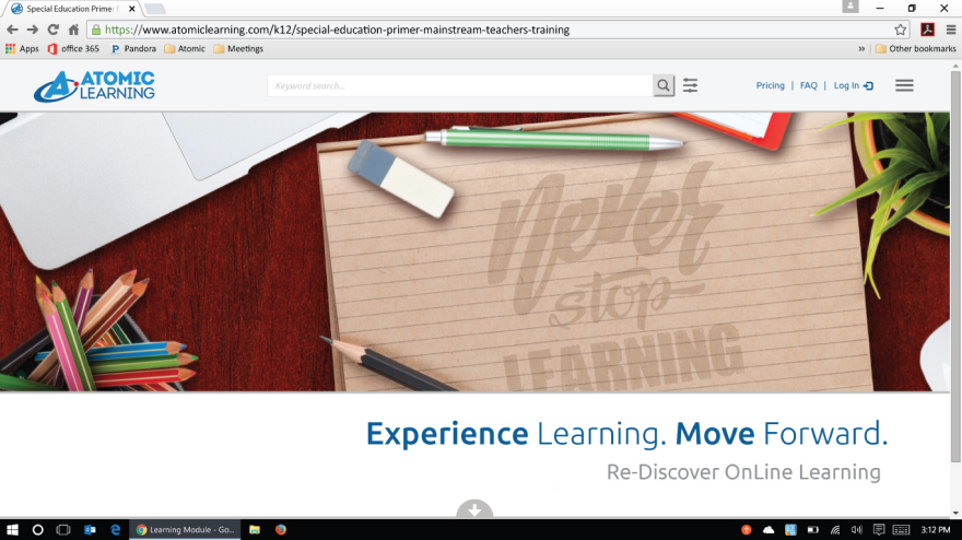 Atomic Learning's public facing marketing website.
