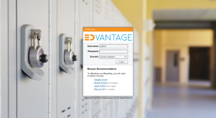 Screen shot of Versifit Technologies EdVantage login